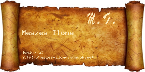 Meszes Ilona névjegykártya